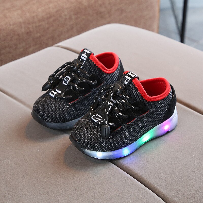 Tamaño 21-30 zapatillas de deporte informales para niños, bebés, niñas, zapatos brillantes, zapatillas iluminadas, zapatos Led para niños, zapatos luminosos con la luz