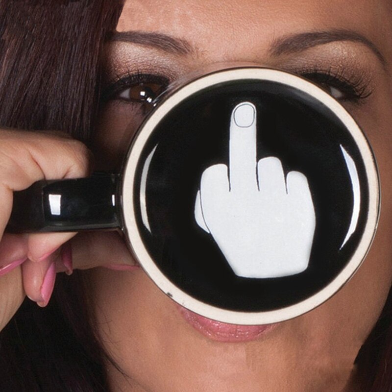Funny Flip off Ceramic Middle Finger Drink Cup Have A Nice Day CUP Personality Coffee Milk Tea Drink Office # Tracking