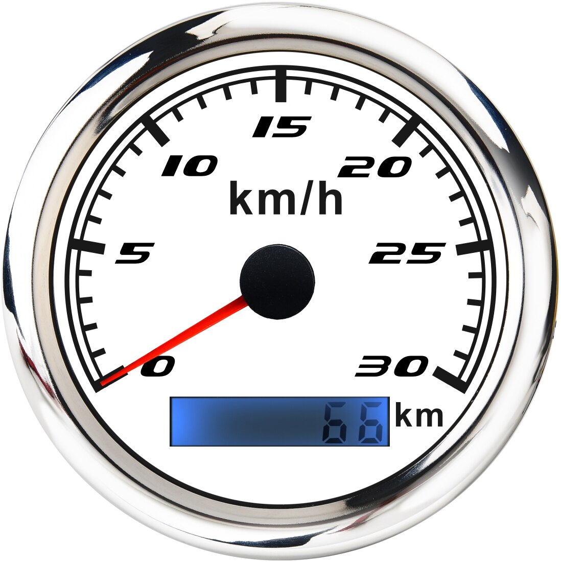 85mm Digital Speedometer Gauge 0-200 KM/H Stainless steel For ATV Motorcycle Marine Boat Odometer: WS30KMH