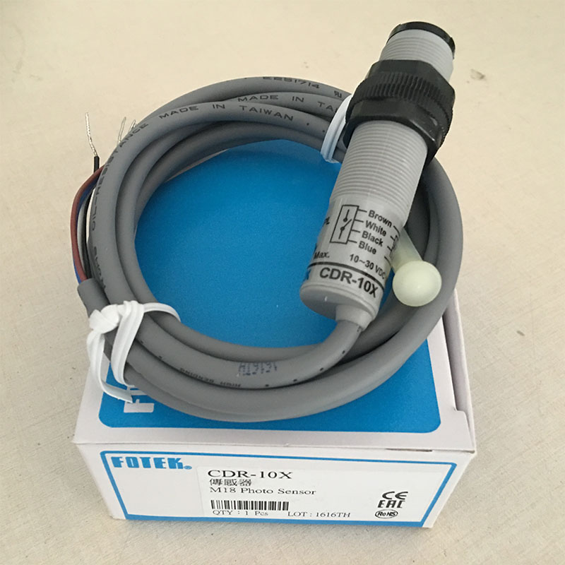CDR-10X FOTEK M18 TUBULAR TYPE PHOTO SENSOR Photoelectric Switch 10-30 VDC NPN &amp; PNP