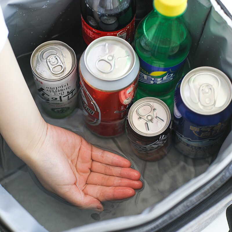 17L Tragbare Kühltasche Thermische Mittagessen Picknick Box Mahlzeit Isolierte Tasche Getränke Dosen Kühles Eis Pack Fahrzeug Isolierung Tasche