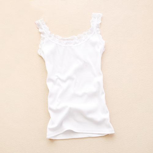 Dame tank top sommer blonde vest med u-hals ærmeløs casual slim fit tank top skjorte топ женский майка женская: Hvid
