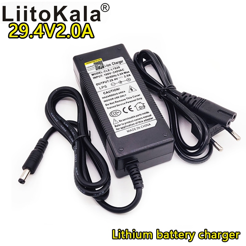 29.4 V 2A Lithium Batterij Oplader 24V 2000mA Uitgang 100V 240V Vac Lithium Ion Dc Power supply 7 Serie Batterij Voeding