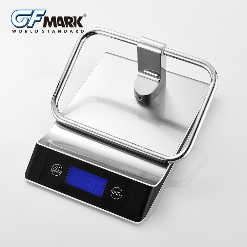 GFmark Vierkante Handdoek Ringen Wall Mounted Porte Serviette Anneau Serviette Badkamer Hardware Accessoires Wc Chrome Handdoek Ring