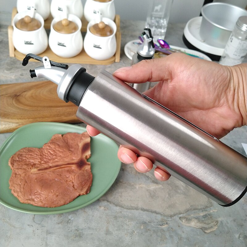 Matlaging krydder flaske dispenser kjøkken olivenolje cruet flasker eddik beholder lekkasjesikker kjøkken olje dispenser flaske
