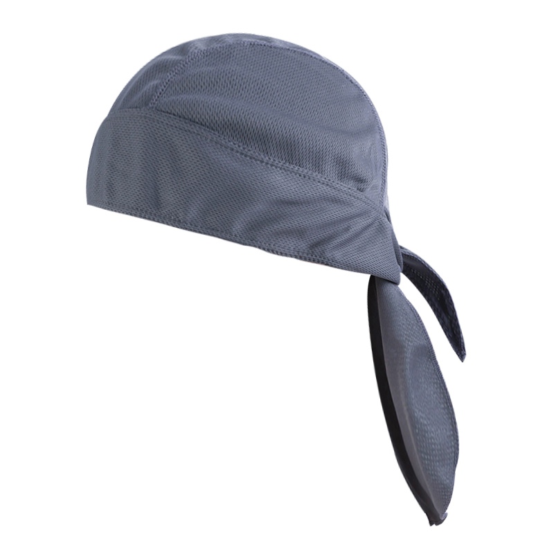 Pañuelo para Ciclismo de secado rápido, pañuelo para la cabeza, para hombre, para correr, para el verano, pañuelo para la cabeza, gorro pirata, gorro, diadema: Gris