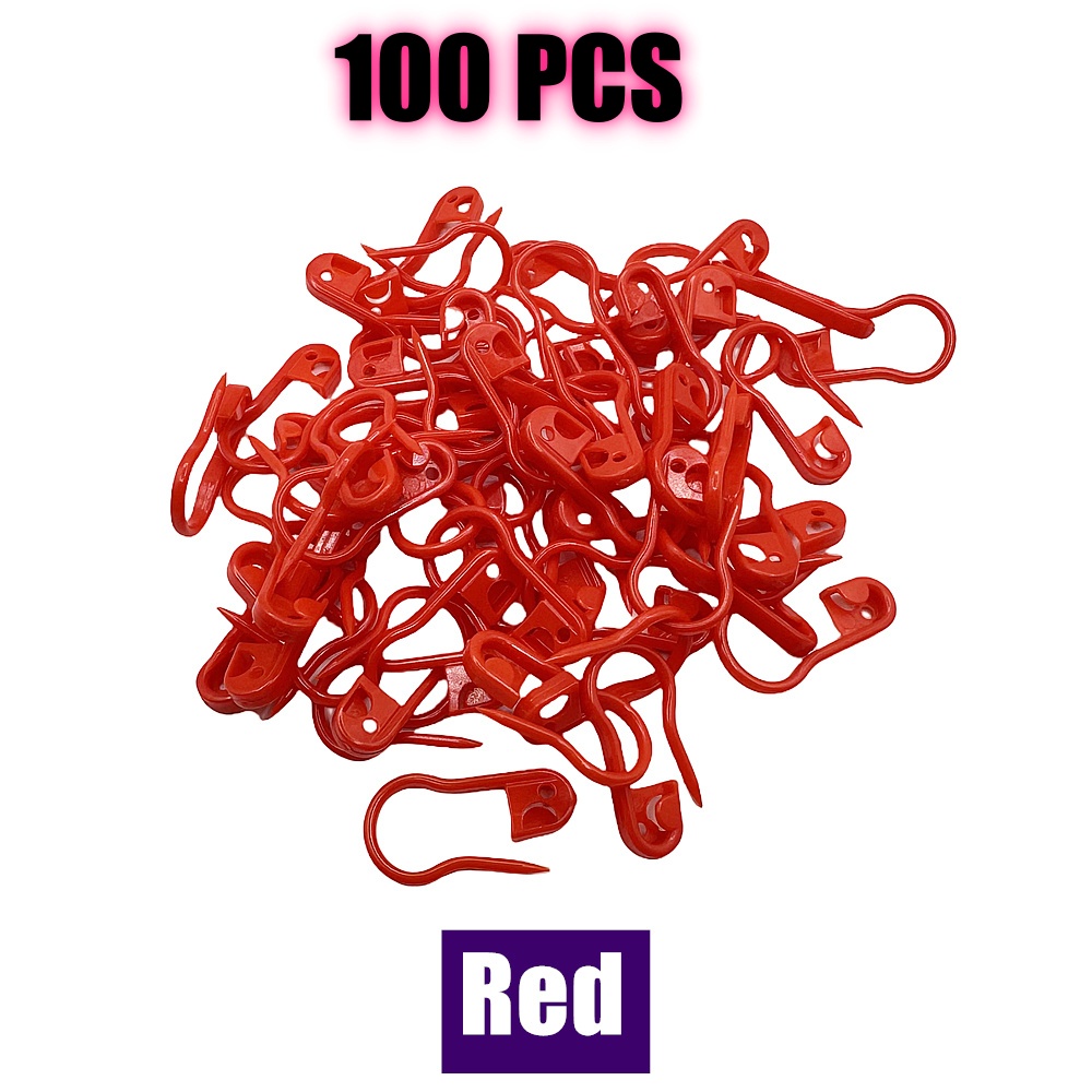 100 stk/eske fargerike plast sikkerhetsnåler strikkemarkører heklestingklemmer til gjør-det-selv strikking, sying, håndverk, klærtilbehør: Gul