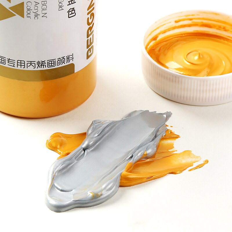 300 500ml Golden Acrylic Paint Metal Paint Wood Paint Quick-drying Waterproof Furniture Statue Wall Painting Hand-painted Paint