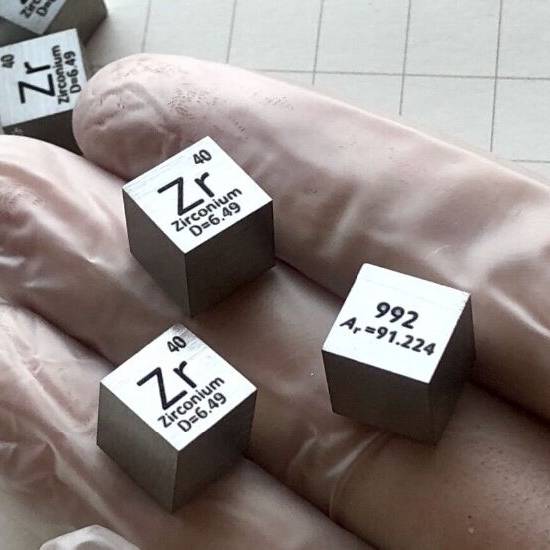 Element Cube 10Mm Pure Dichtheid Kobalt Nikkel Koper Zink Zirkonium Niobium Molybdeen Tin Tungsten Bismut Lood Antimoon Indium: 1pcs Zirconium cube