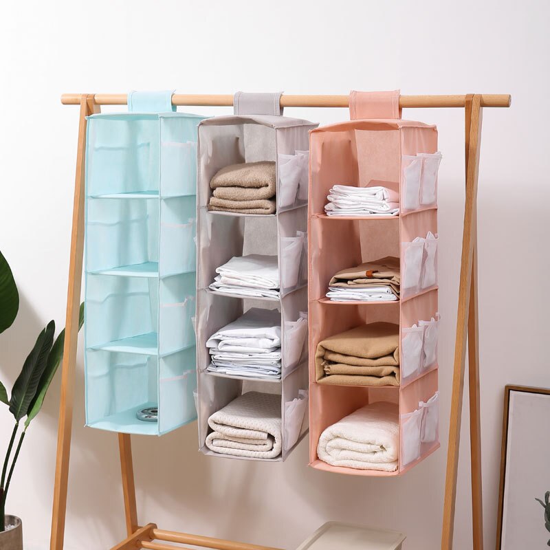 Multi-layer wardrobe closet foldable item storage rack clothes inner hanger closet organizer closet organizer storage shelf
