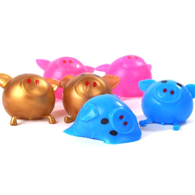 Solid Color Pig Anti Stress Water Ball Decompression Toy Flexible Soft Cute