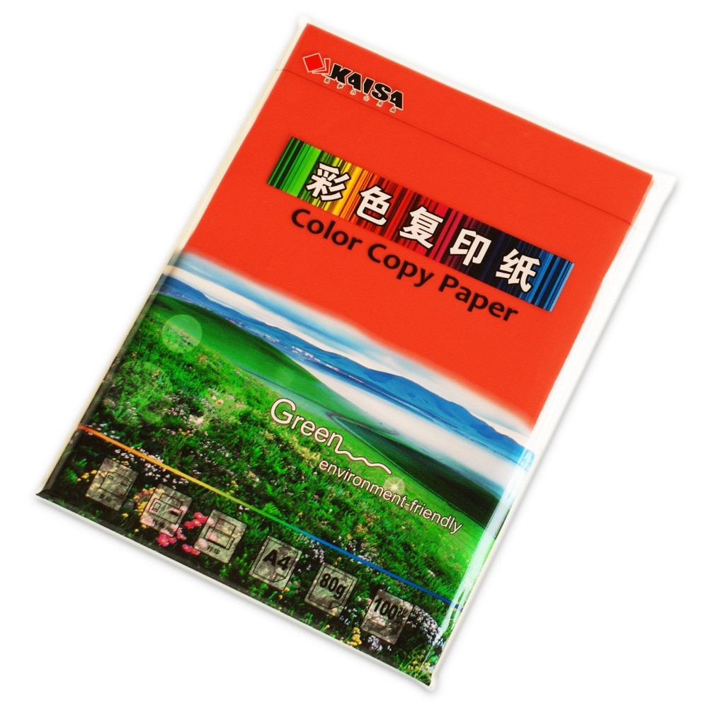 DIY Color paper A4 Origami paper 100 sheets Red Pink Green Blue 80G copy paper Office School Supplies Writing Pads