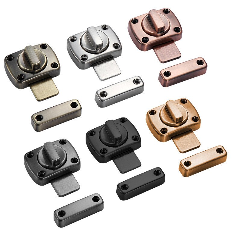 Universal Door Latch Gate Latch Security Sliding Door Lock Door Bolt Zinc Alloy with Screws Latch