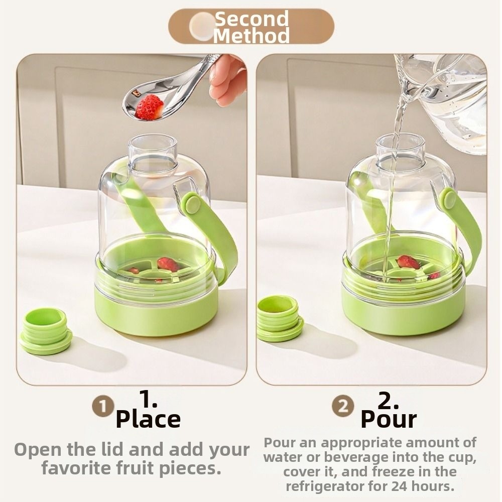 Reusable 2 in 1 Ice Cube Water Bottle 7 Grids Reusable Ice Cube Kettle with Handle Portable Ice Maker Kitchen Tools