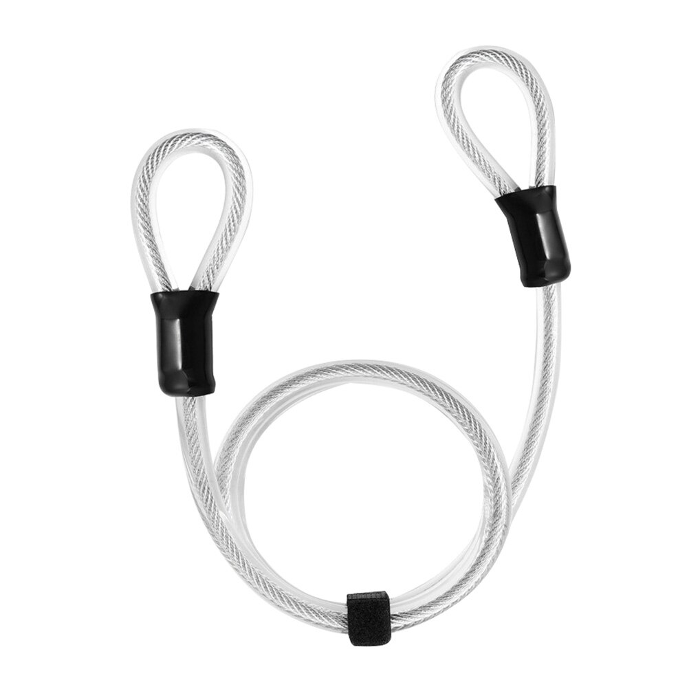1pc Security Double Loop Coated Bike Lock Wire Bike Lock Cable For D-Lock U-Lock