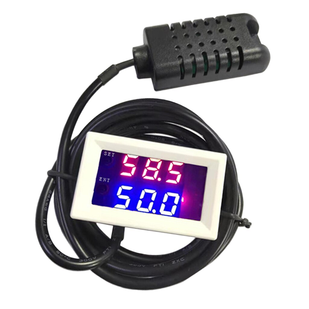 12V Feuchtigkeit Regler Hygrostat Vor verdrahtet Stecker Digital Sensor für Luftbefeuchter Luftentfeuchter Dual Auslauf