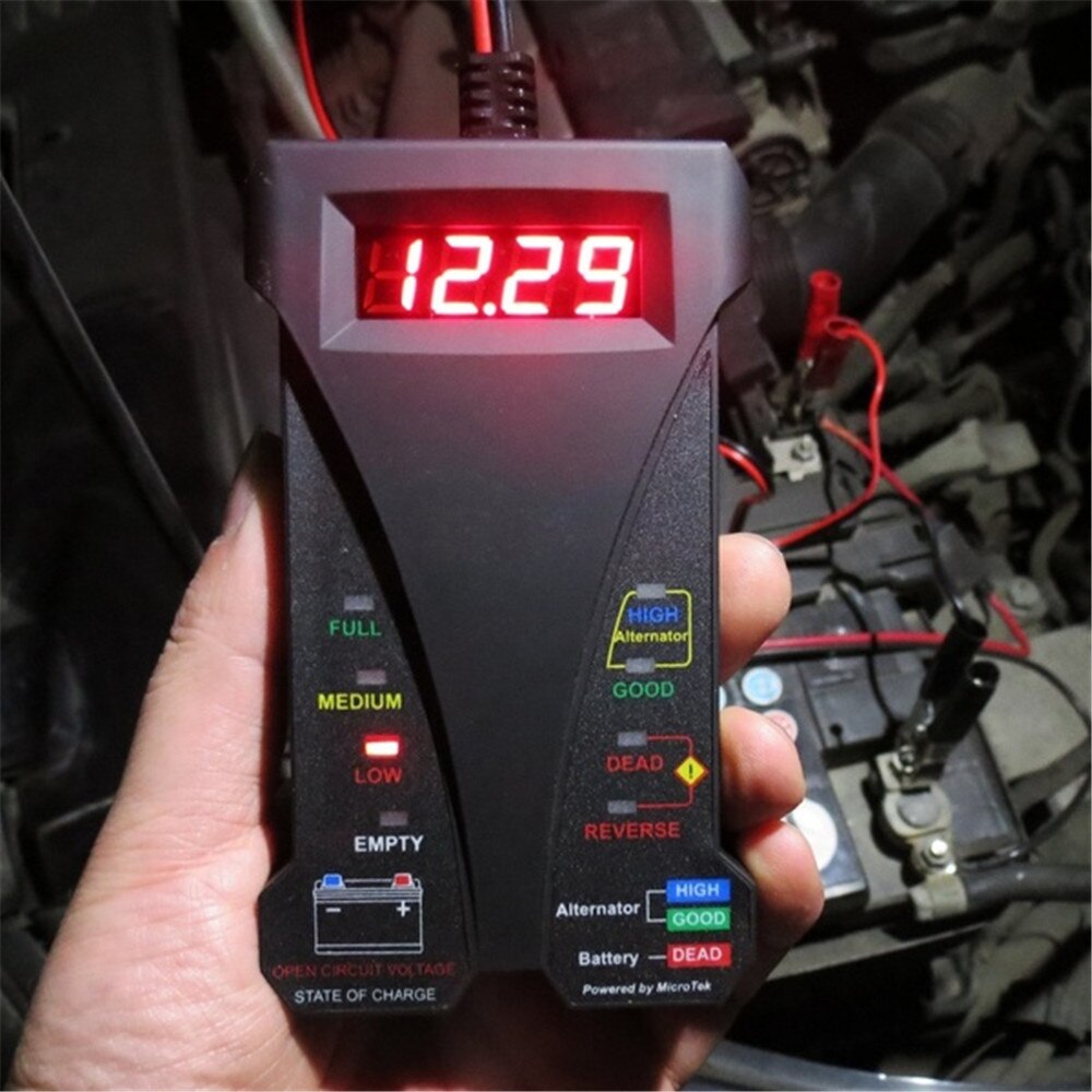 12V Automotive Battery Tester Digitale Voltmeter Analyzer Auto Systeem Analyzer Dynamo Zwengelen Diagnostic Tool