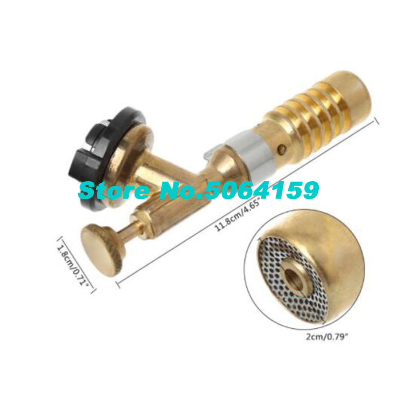 Stainless Steel High Temperature Brass Gas Turbo Torch Aluminum Brazing Propane Weld Plumbing Portable Household