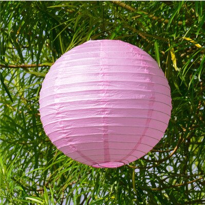 10 stücke Hochzeit Dekoration Weiß Runde Chinesische Laterne Geburtstag Dekoration Lieferungen Papier Lampe Laternen Party Decor: Pink 10pcs