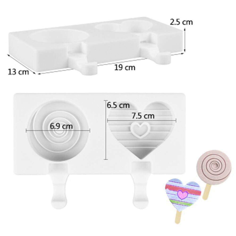 Baking Mini Ice Cream Molds,Silicone Popsicle Molds Cake,Cakesicle Mold for DIY Ice Pops,Oval,8-Cavity，4-Cavity: B