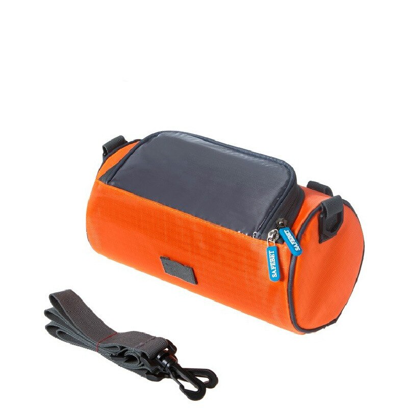 Grote fietstassen stuur voorbuis waterdichte fiets telefoon tas touchscreen tas voor student vrouwen meisje accessoires fietsen: Oranje