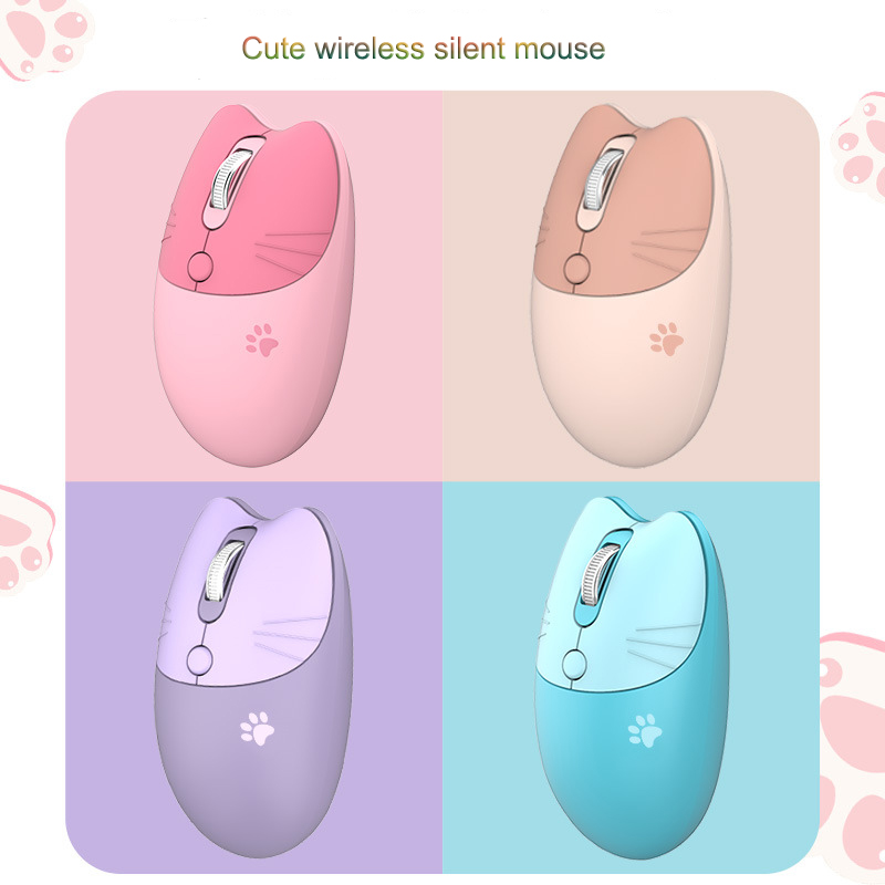 Dual-mode Mouse Wireless Mouse Bluetooth Computer Mouse Cute Cartoon Mice Ergonomic 3D Office Mouse for Kid Girl PC Tablet