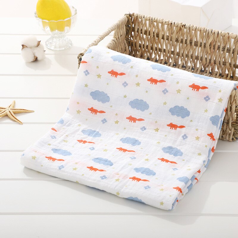 Muslin 100% Cotton Baby Swaddles Soft Newborn Blankets Bath Gauze Infant Wrap Sleepsack Stroller Cover Play Mat: CloudFox
