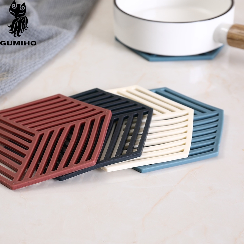 Nordic heat-resistant silicone heat insulation mat coaster household anti-skid table mat silicone seat mat beverage coaster