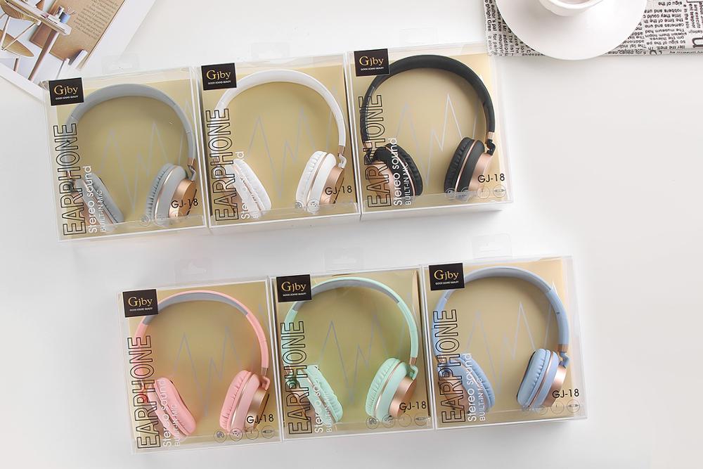 Luxe hoofdband bedrade hoofdtelefoon met microfoon draagbare opvouwbare on-ear hoofdtelefoon met microfoon voor telefoons xiaomi pc  mp3 meisjes