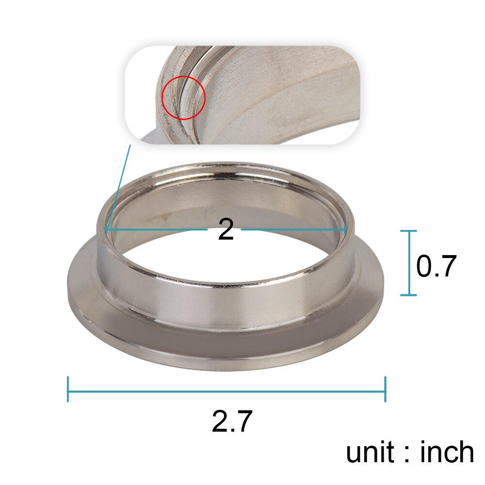 304 Rvs 2 2.5 3 3.5 4 V-Band Klem 3 Inch V-Band 4 Inch Uitlaat flens 76Mm Turbo Uitlaat Vband V Klemmen Kits