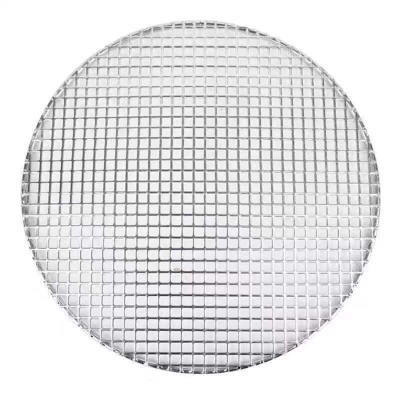 304 Stainless Steel Round BBQ Grill Mesh Home Roast Nets Bacon Grill Tool Iron Nets Barbecue Accessories Non-stick BBQ Mat Grid