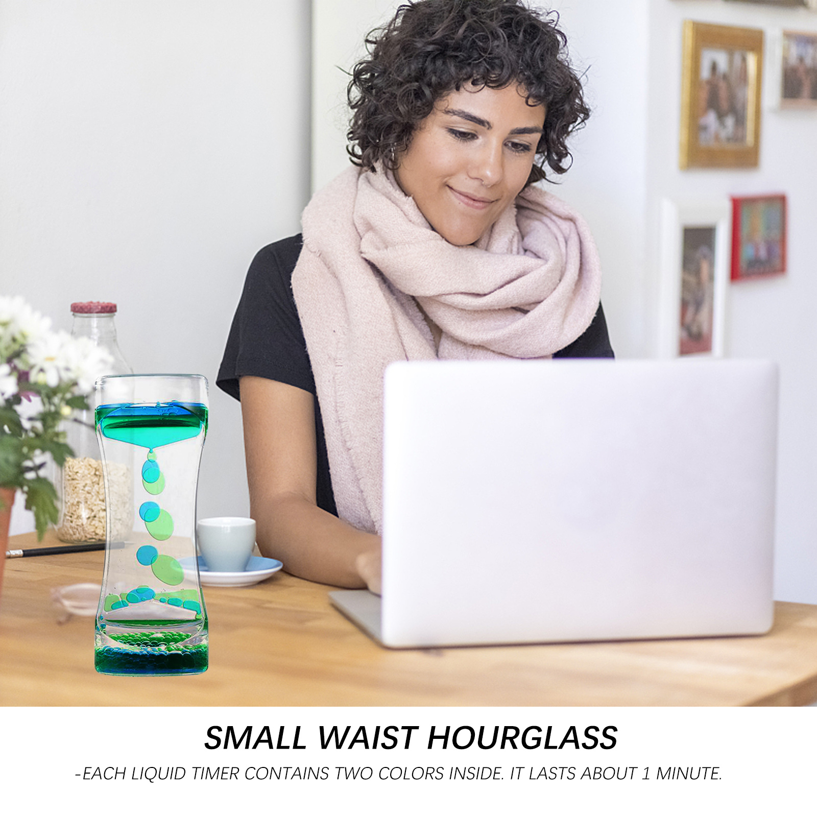 Liquid Timer visual Sensory Toy Autism Sedation Special Visual Timer Hourglasses Liquid Motion Needs Oil Floating Glass