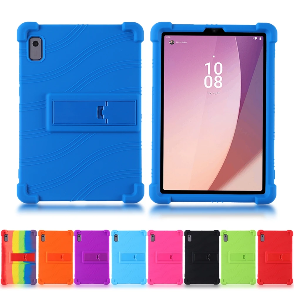 Schutzhülle für lenovo tab  m9 m 9 tb-310fu -310xu 9.0  m9 mit ständer, stoßfeste silikonhülle für kinder-tablets