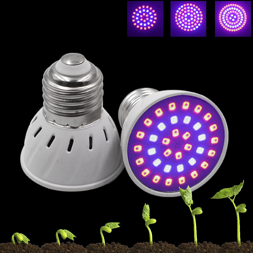 LED Plant Growth Lamps 3W GU10 Red Blue Light Indoor E27 E14 MR16 36LEDS SMD Reflector Lamp Lights for Seedling Vegetable