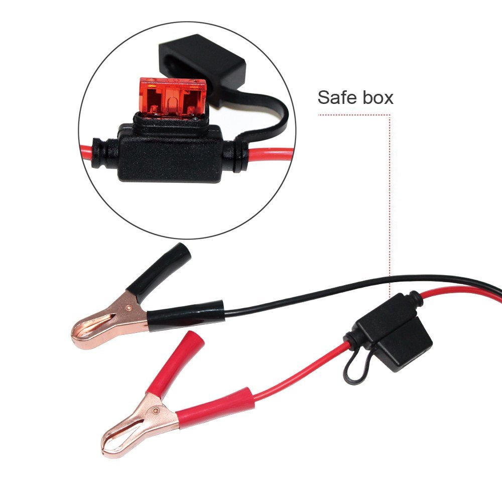 Batterij Alligator Clip SAE Connector 16 Gauge 2 Pin Cord Quick Disconnect Kabel SAE naar Batterij Klem Kabel 7.5A zekering