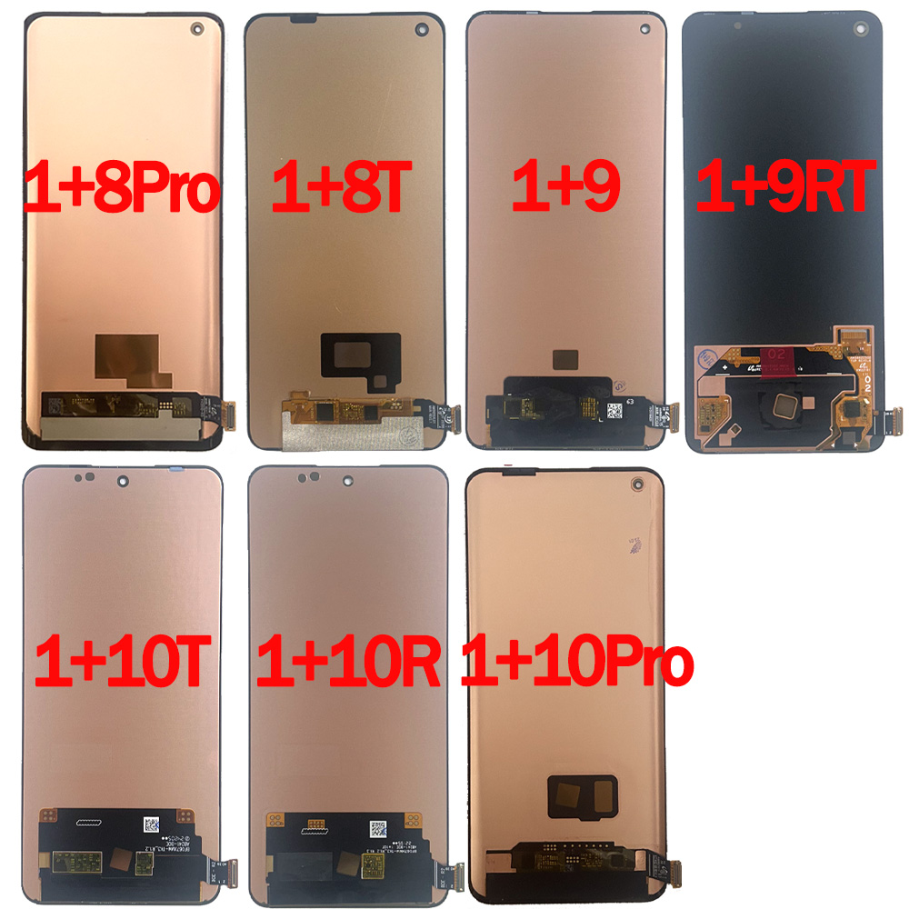 AMOLED Display For Oneplus 5 5T 6 6T 7 7T 7Pro 8 8T 9 9R 9RT 10R 10T 10Pro LCD Display Touch Screen Digitizer Replacement