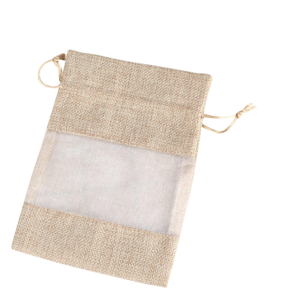 5pcs/lot Organza Jute Bags Burlap Drawstring Bag Wedding Party Favors Bags For Coffee Beans Candy Makeup Jewelry Packaging