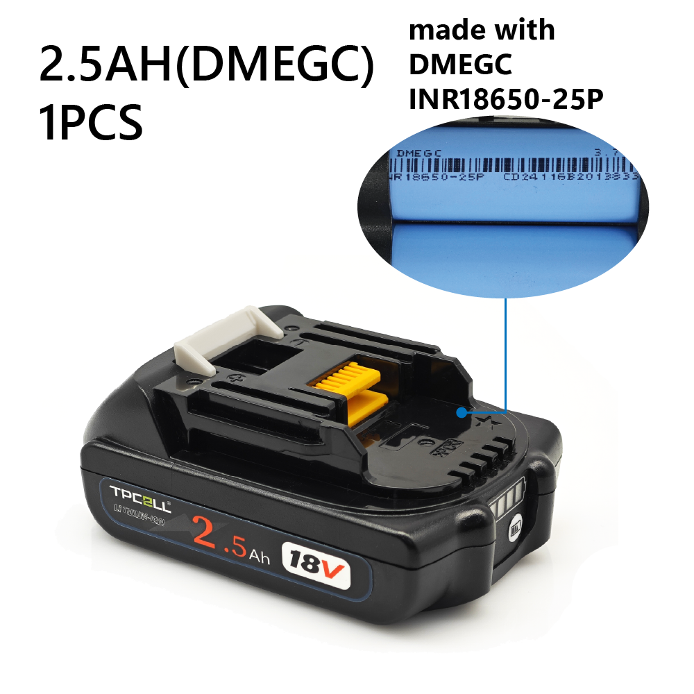 BL1830 3Ah/2,5AH Für Makita 18V Akku Elektrowerkzeuge Li-Ion Ersatz LXT BL1825 BL1820 für 18V Schraubendreher mit BMS TPCELL: Lila
