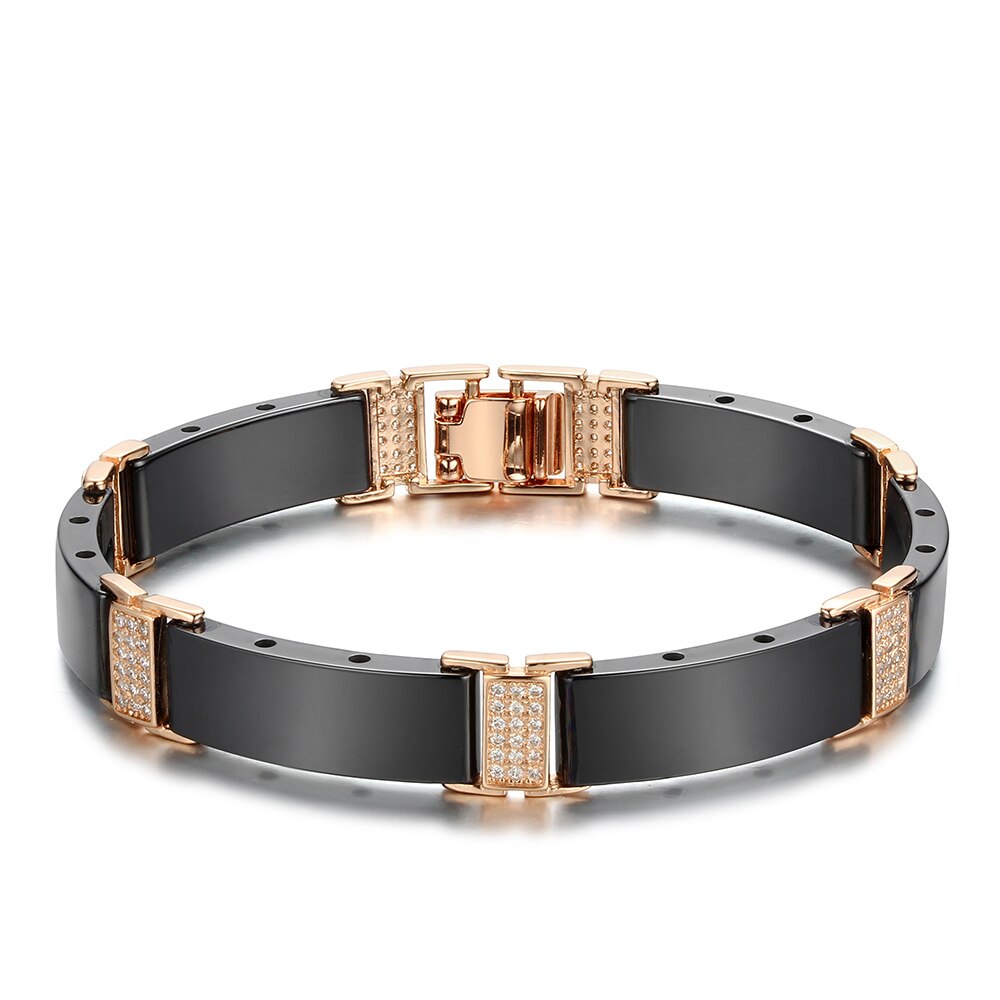 Trend Ongewone Schoonheid Messing Keramische Armband Voor Vrouwen Dames Crystal Energie Armband Bruiloft Sieraden
