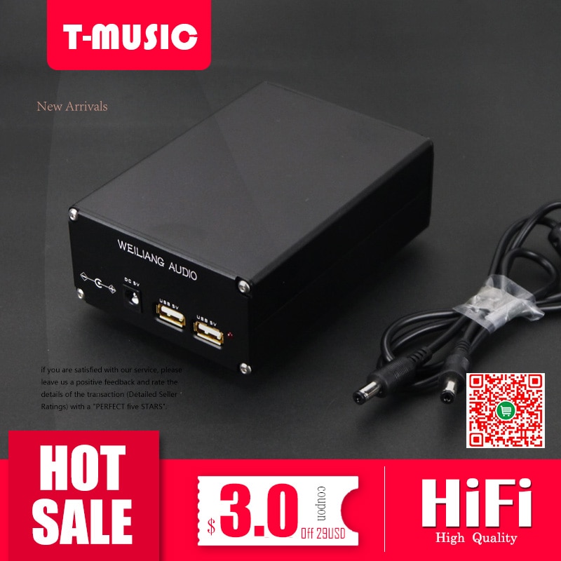 Hifi 15W Linear Power Supply Supports USB Dual 5V output For XMOS DAC Digital interface