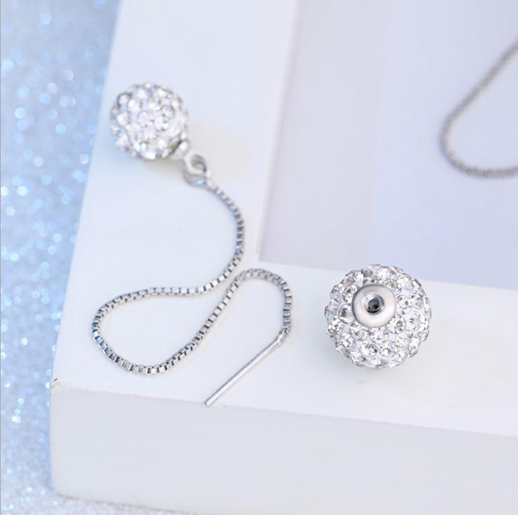 925 argent Sterling Shambhala Double boule longue goutte boucles d'oreilles pour les femmes bijoux d'anniversaire nouvelle offre spéciale 1Y212