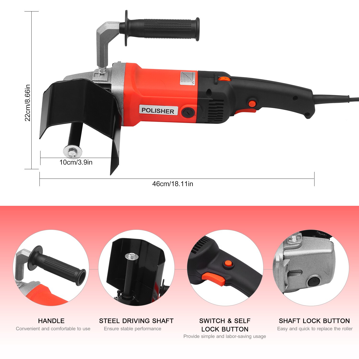 220V 1400W Polisher Machine Polishing Machine Electric Wire drawing Machine Polisher for Metal Stainless Steel Wood Polishing