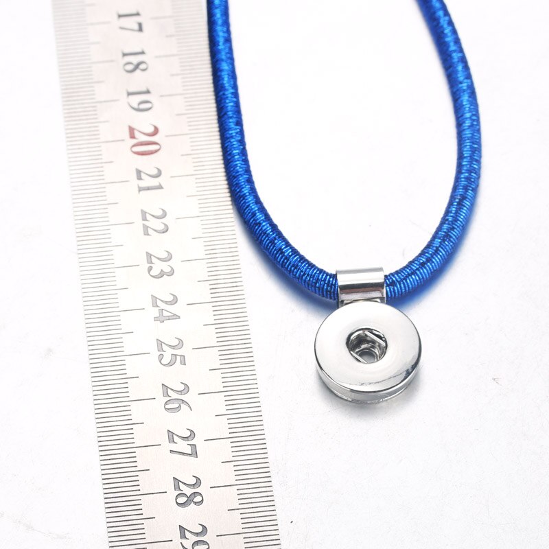 New fashion Charm corda catena collana bottone a pressione collana pendente misura 18mm bottoni gioielli donna gioielli all'ingrosso