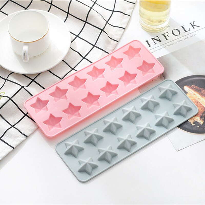 Diy 3D Ster Vorm Siliconen Mal Taart Decoreren Gereedschappen Cupcake Siliconen Mal Chocolade Vorm Decor Muffin Pan Bakken Stencil