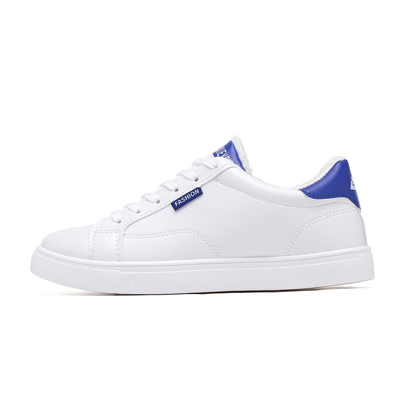 Heren casual schoenen winter herenschoenen zwarte schoenen voor heren houd warm canvas schoenen heren leren casual schoenen 43: Blauw / 9.5