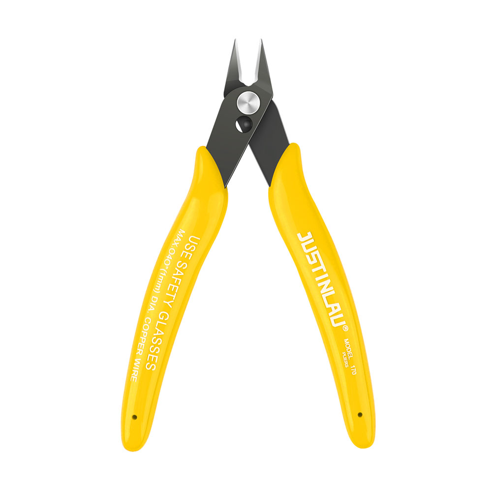 Diagonale tang Tang van koolstofstaal Elektrische draad Kabelscharen Snijden Zijkniptang Flush Tang Nipper Handgereedschap: YELLOW