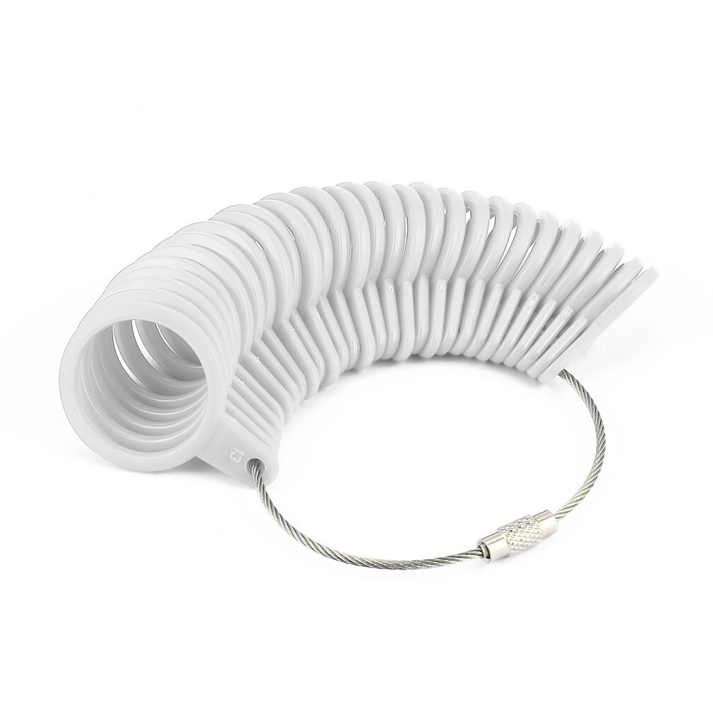 US EU Standard Ring Size Mandrel Stick Finger Gauge Ring Sizer Measuring Jewelry Tool Set Ring Size Jewellery Tools: White