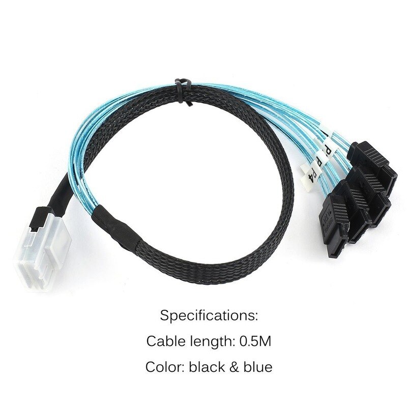 Breakout kabel harddisk splitter kabel sata 3.0 iii 6 gbps sas kabel til server sata 7 pin til sata 7 pin datakabel