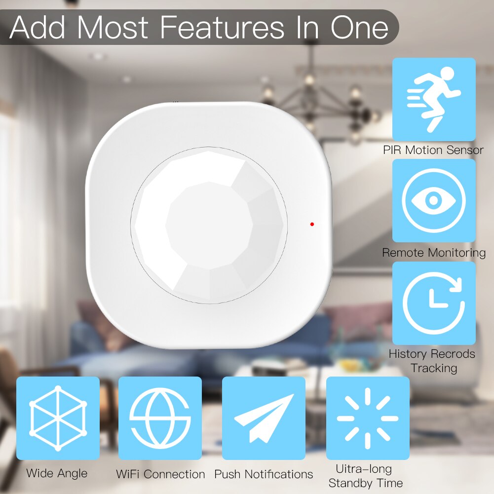 WiFi Human Presence Infrared PIR Motion Sensor Security Burglar Alarm Sensor APP Control Compatible Tuya Smart Home Automation
