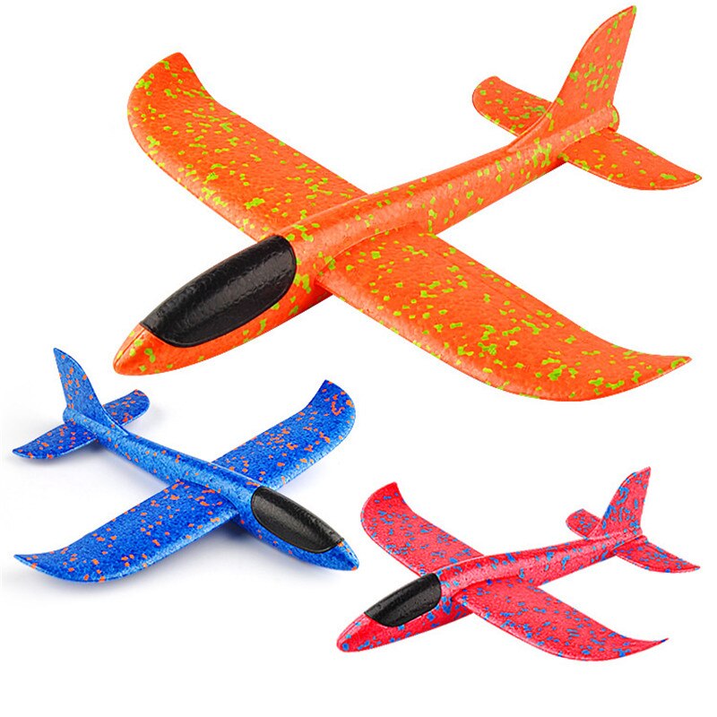 Hand Launch Glider Foam Toy Plane Model , Horizontal Flying & Spiral Flying airplane made of foam plastic